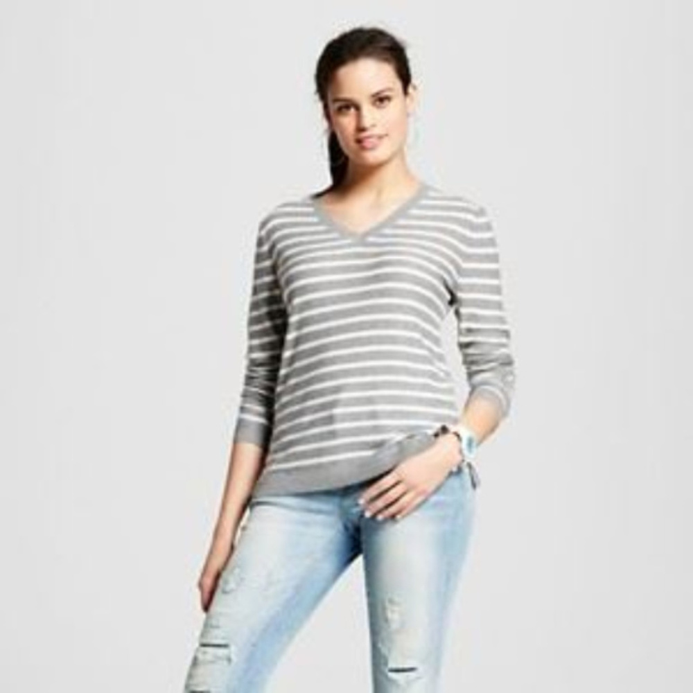 BUNDLE OF 3! Mossimo V-Neck Sweater Stripped/Solid